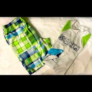 KMART - Swim Outfit / Trunks & Rash Guard in GREAT condition / SIZE: 6